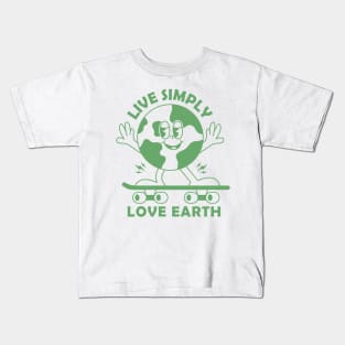 Live Simply Love earth Kids T-Shirt